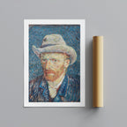 Self Portrait with Grey Felt Hat - Vincent van Gogh - Rolled Poster Wall Art Print | House Prints
