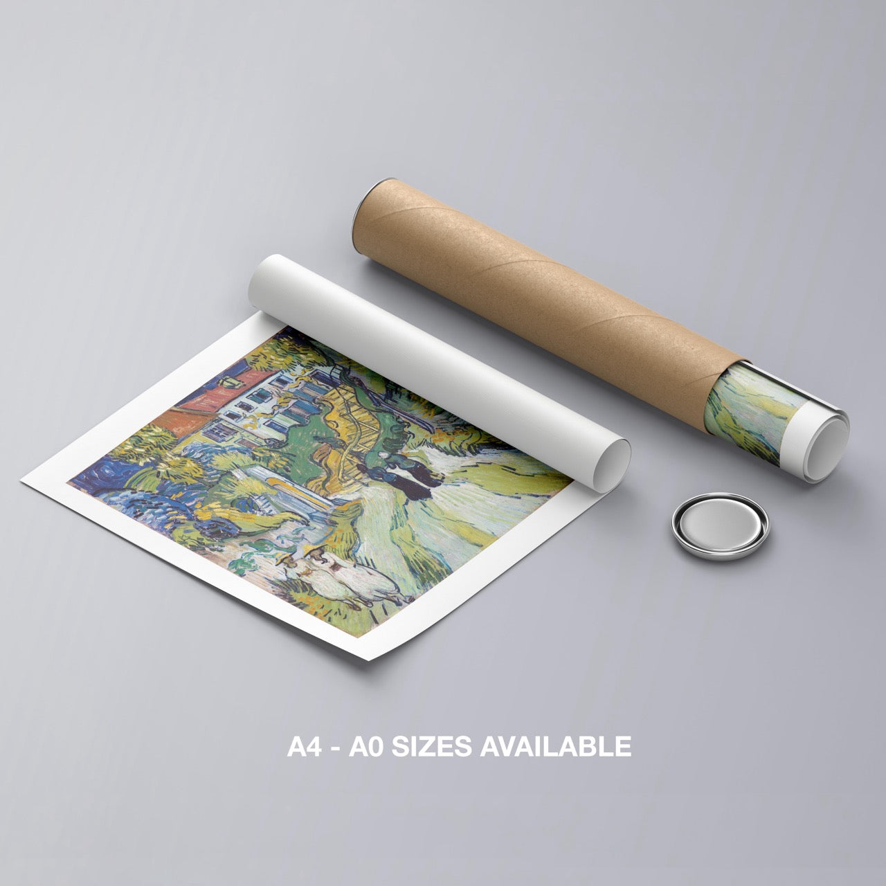 Stairway at Auvers - Vincent van Gogh - Rolled Poster Wall Art Print - House Prints