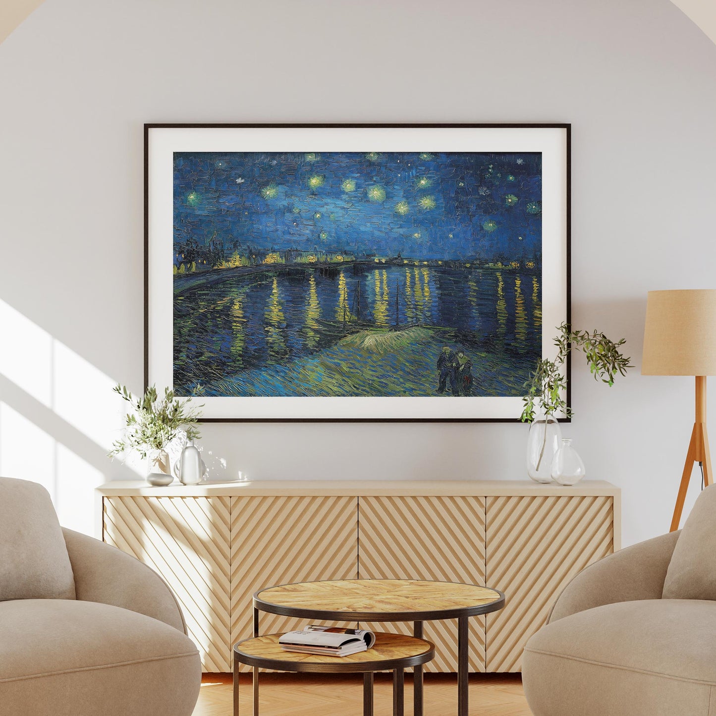 Starry Night Over the Rhône - Vincent van Gogh - Rolled Poster Wall Art Print - House Prints