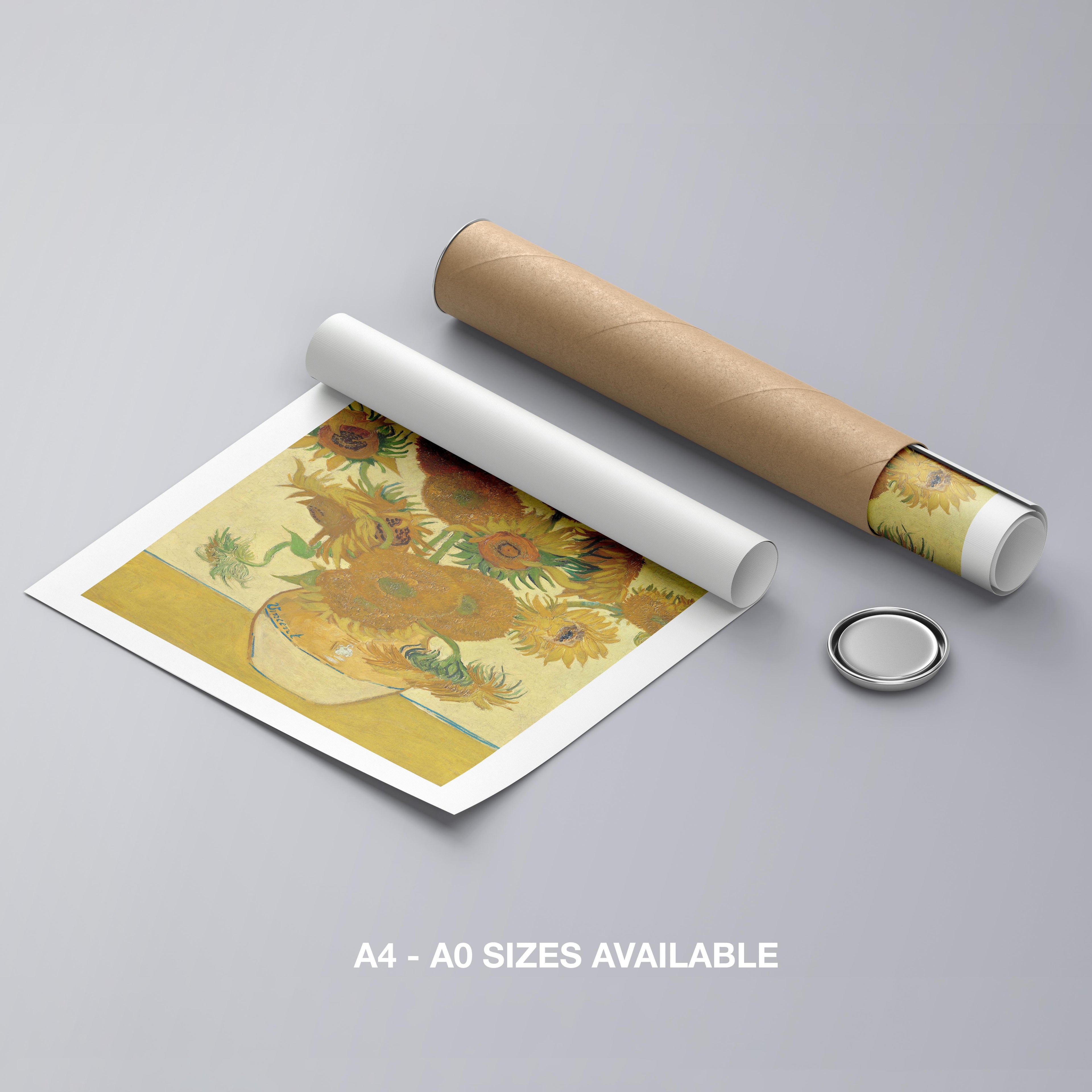Sunflowers - Vincent van Gogh - Rolled Poster Wall Art Print | House Prints