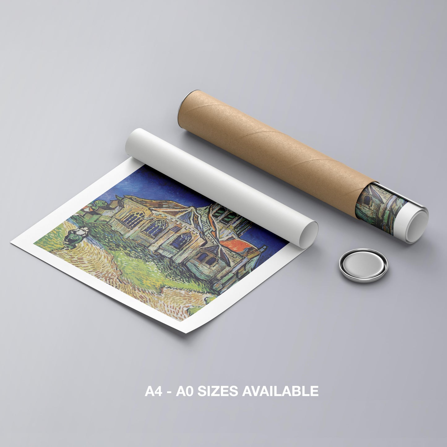 The Church at Auvers - Vincent van Gogh - Rolled Poster Wall Art Print - House Prints