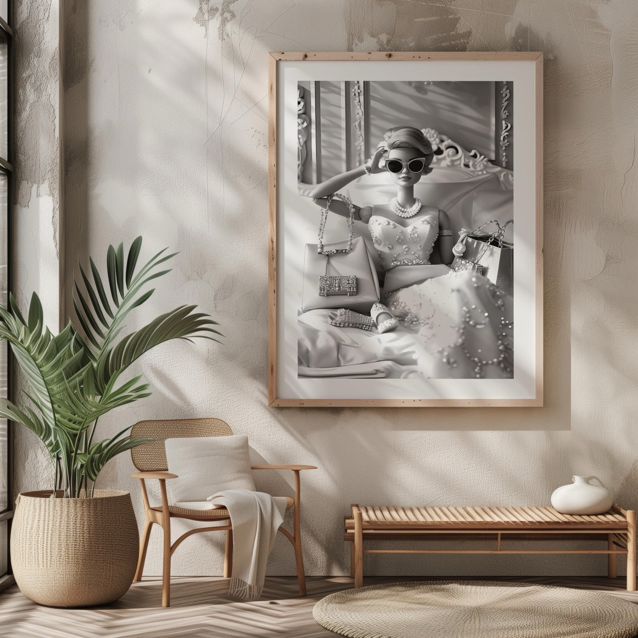 Vintage Diamonds & Pearls Fashion Doll - Rolled Poster Wall Art Print