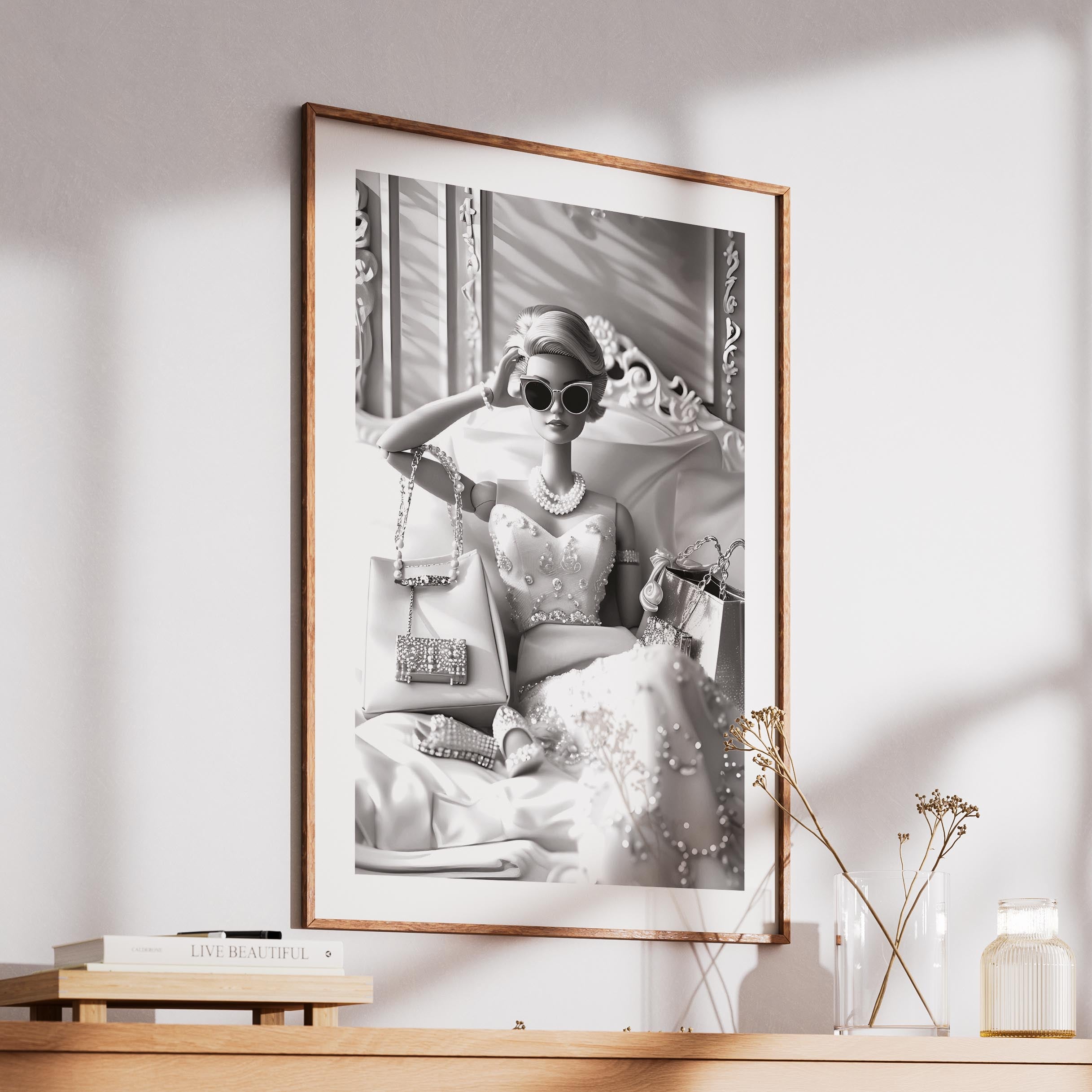 Vintage Diamonds & Pearls Fashion Doll - Rolled Poster Wall Art Print