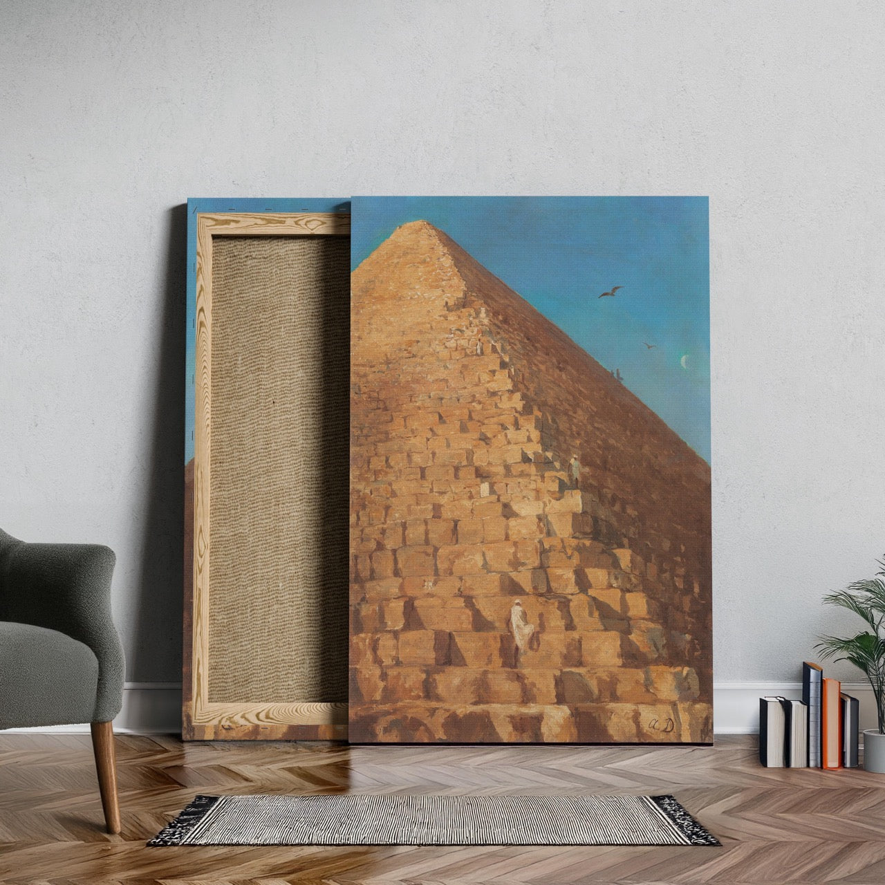 Timeless Vintage The Great Pyramid Egypt - Framed Canvas Wall Art Print | House Prints