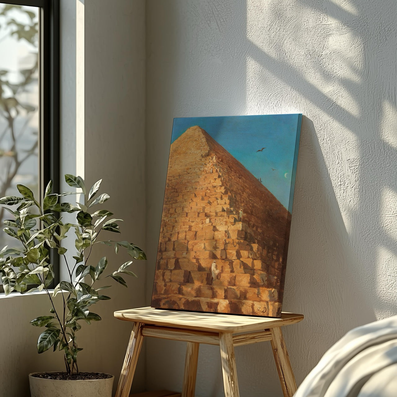 Timeless Vintage The Great Pyramid Egypt - Framed Canvas Wall Art Print | House Prints