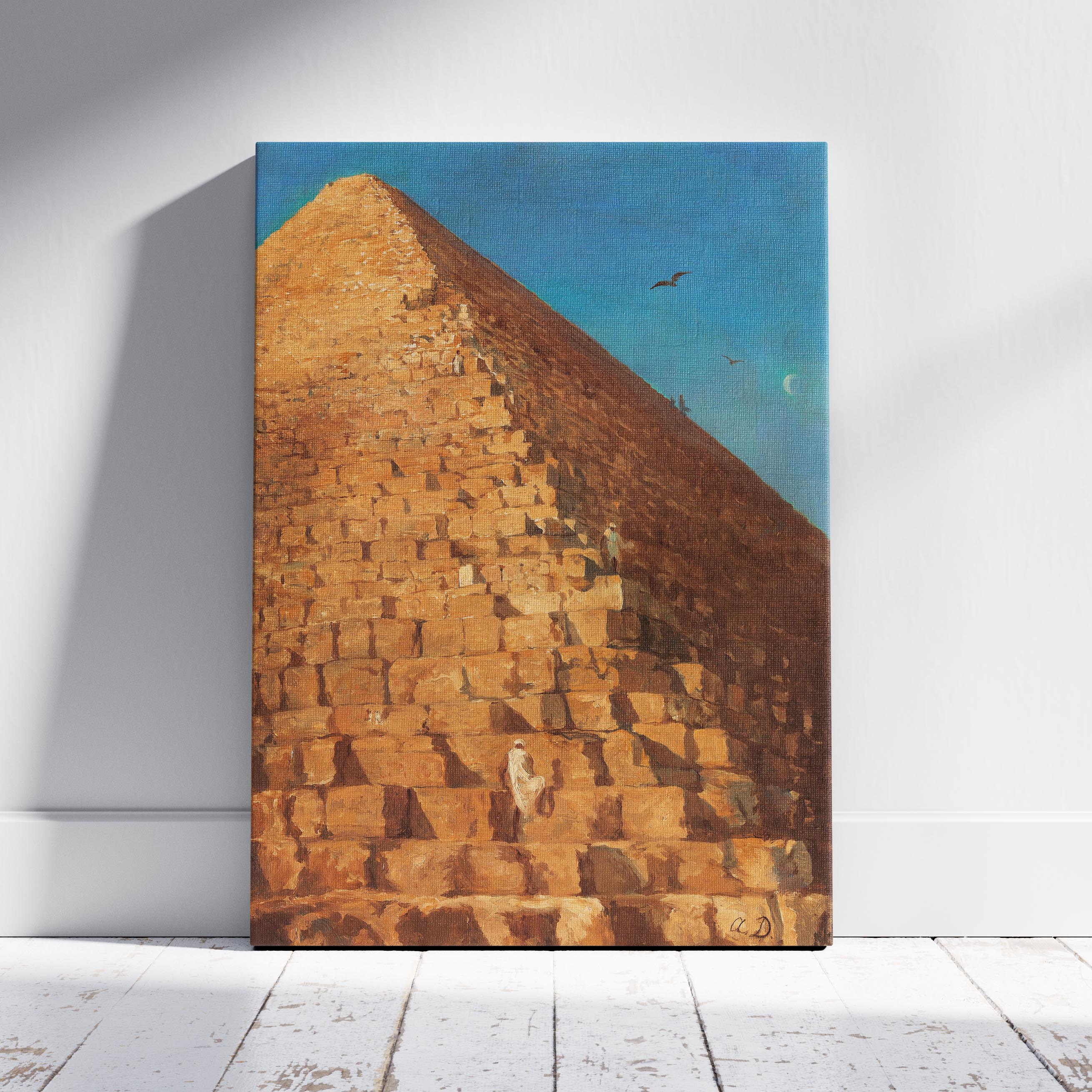 Timeless Vintage The Great Pyramid Egypt - Framed Canvas Wall Art Print | House Prints