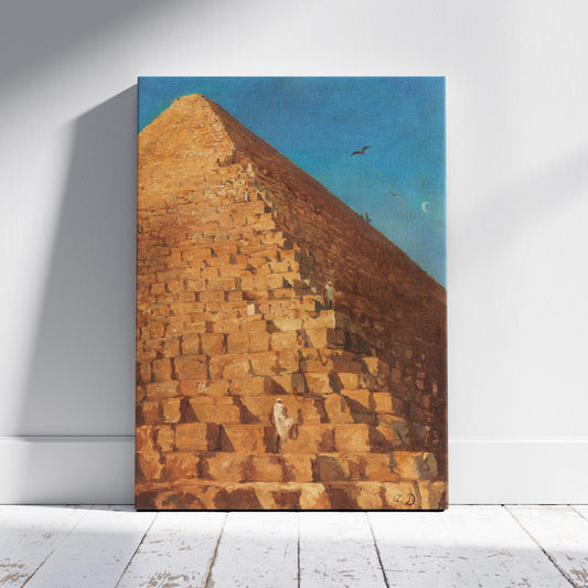Timeless Vintage The Great Pyramid Egypt - Framed Canvas Wall Art Print - House Prints