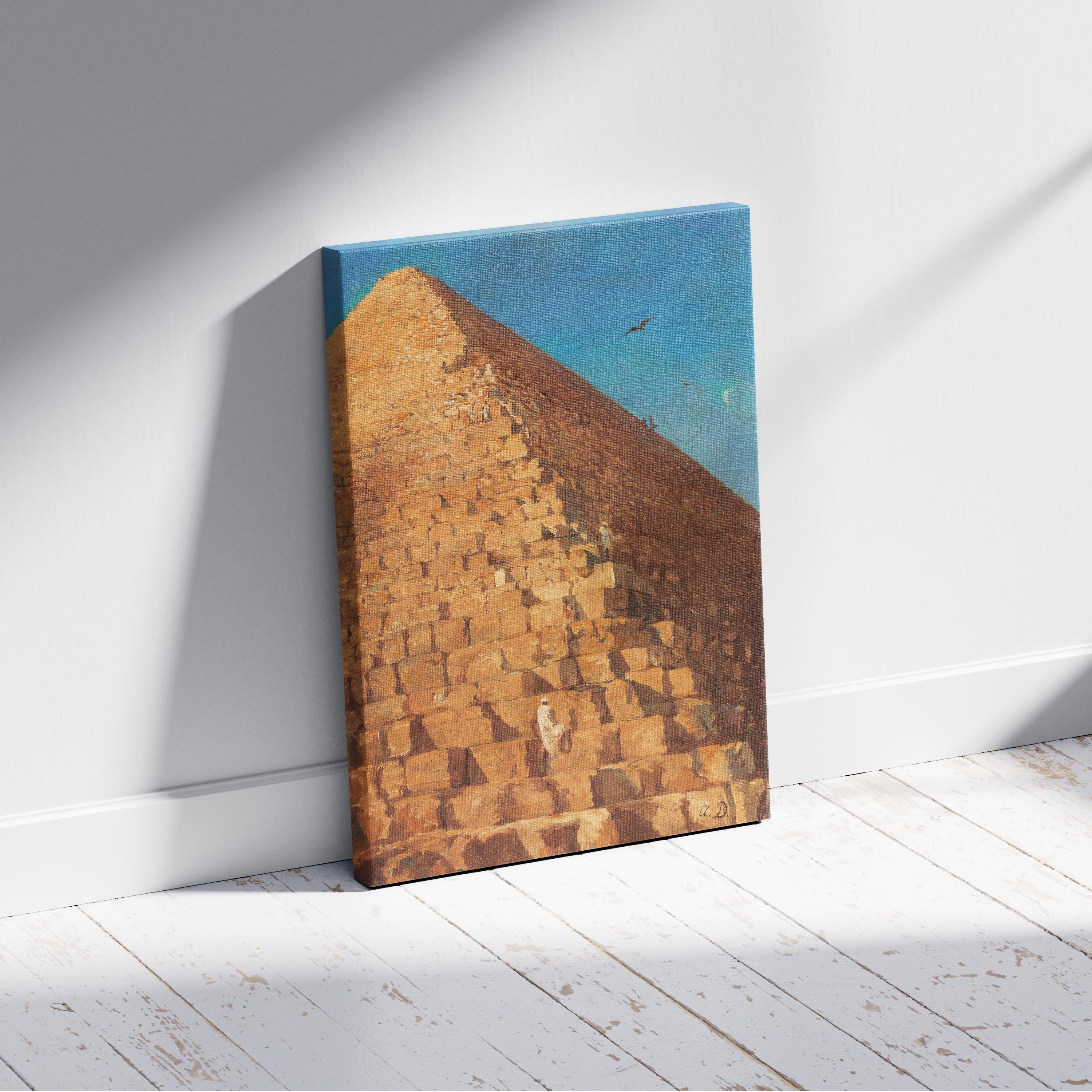 Timeless Vintage The Great Pyramid Egypt - Framed Canvas Wall Art Print | House Prints