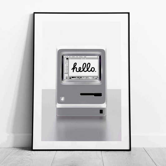 Vintage 90's Inspired Computer - Rolled Poster Wall Art Print - House Prints