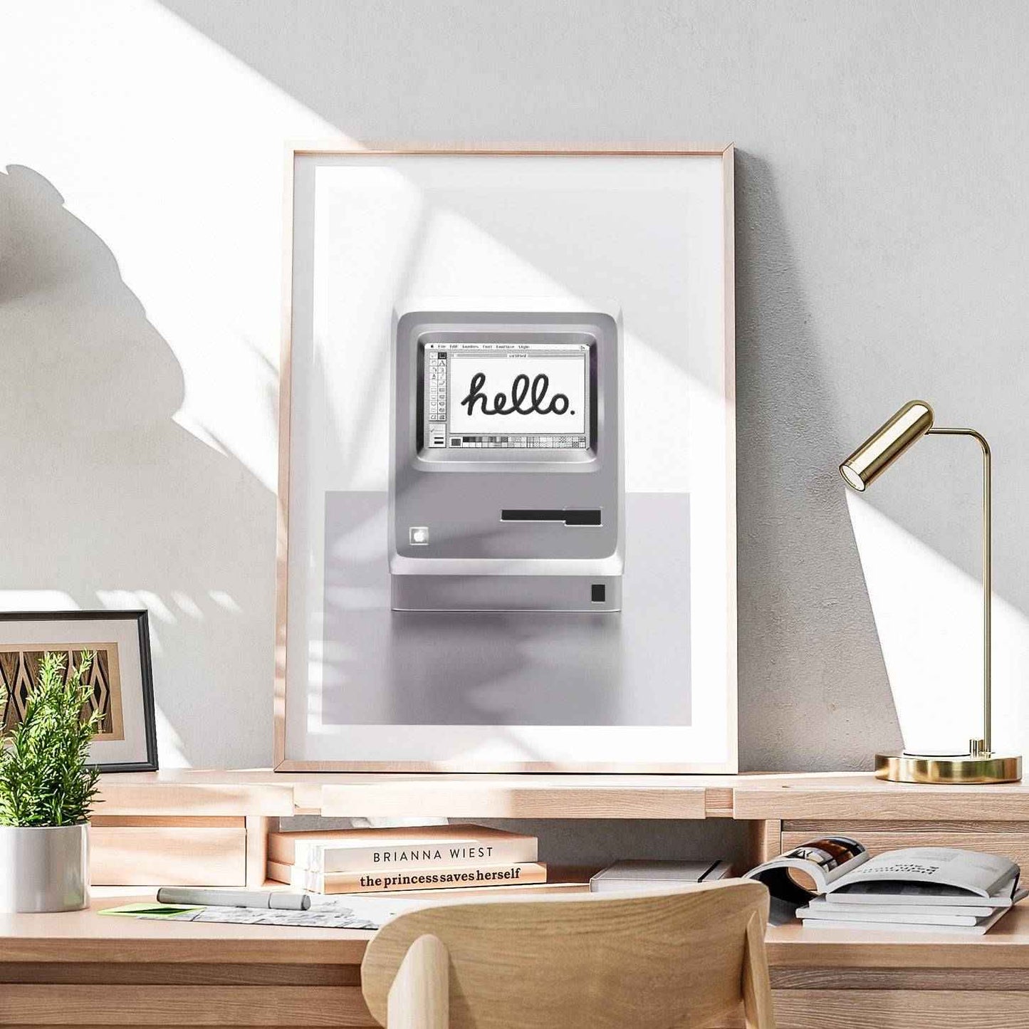 Vintage 90's Inspired Computer - Rolled Poster Wall Art Print - House Prints