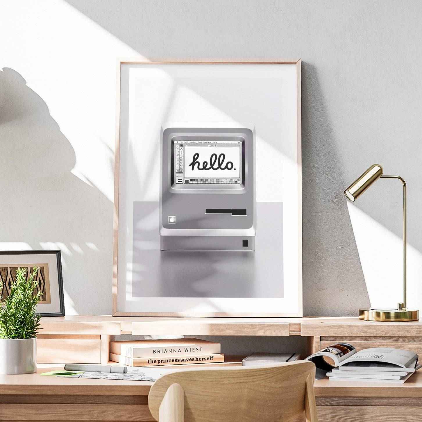 Vintage 90's Inspired Computer - Rolled Poster Wall Art Print - House Prints