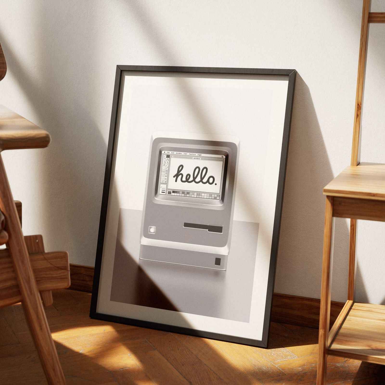 Vintage 90's Inspired Computer - Rolled Poster Wall Art Print - House Prints