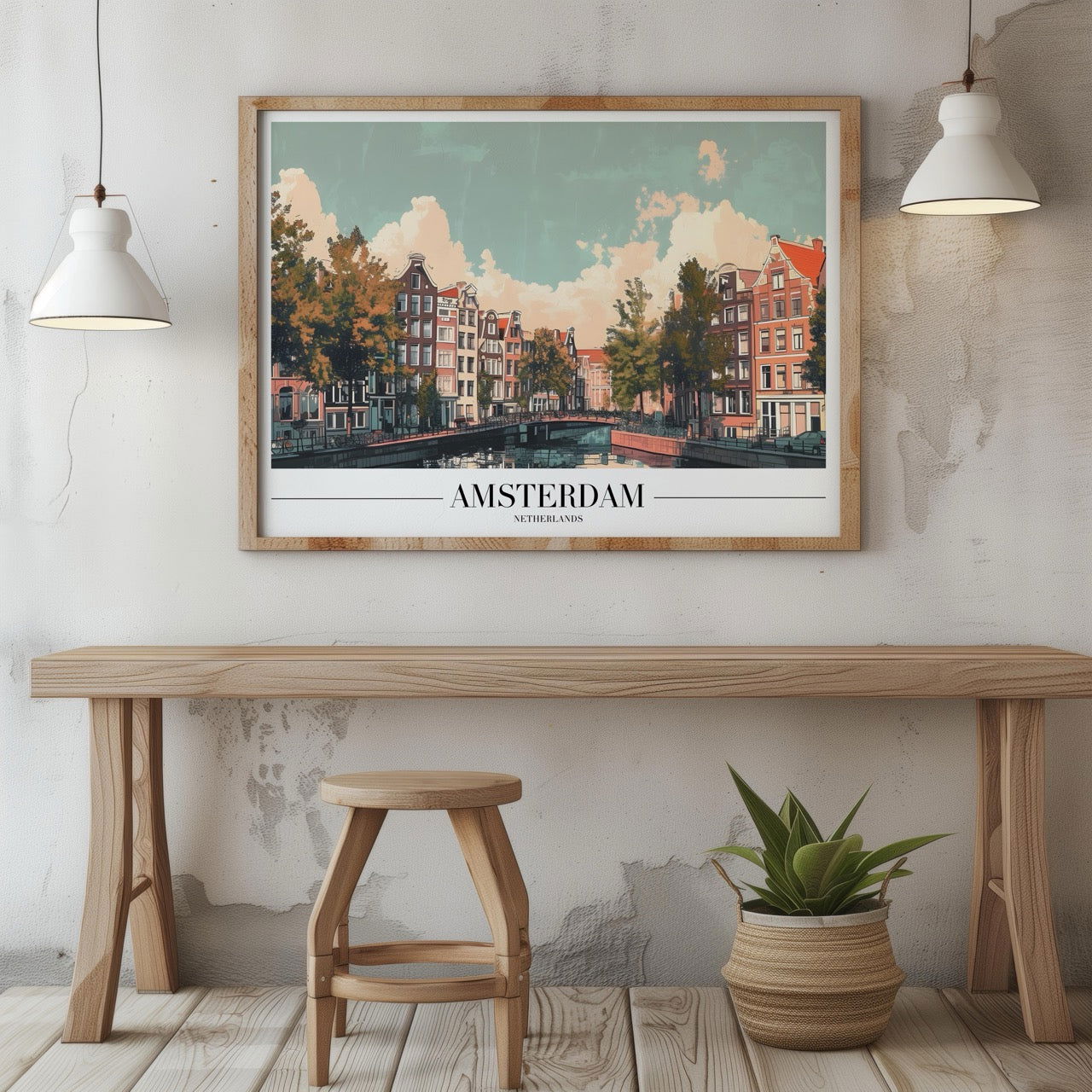 Classic Amsterdam City World Travel - Rolled Poster Wall Art Print | House Prints