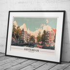 Classic Amsterdam City World Travel - Rolled Poster Wall Art Print | House Prints