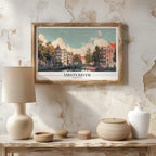 Classic Amsterdam City World Travel - Rolled Poster Wall Art Print | House Prints