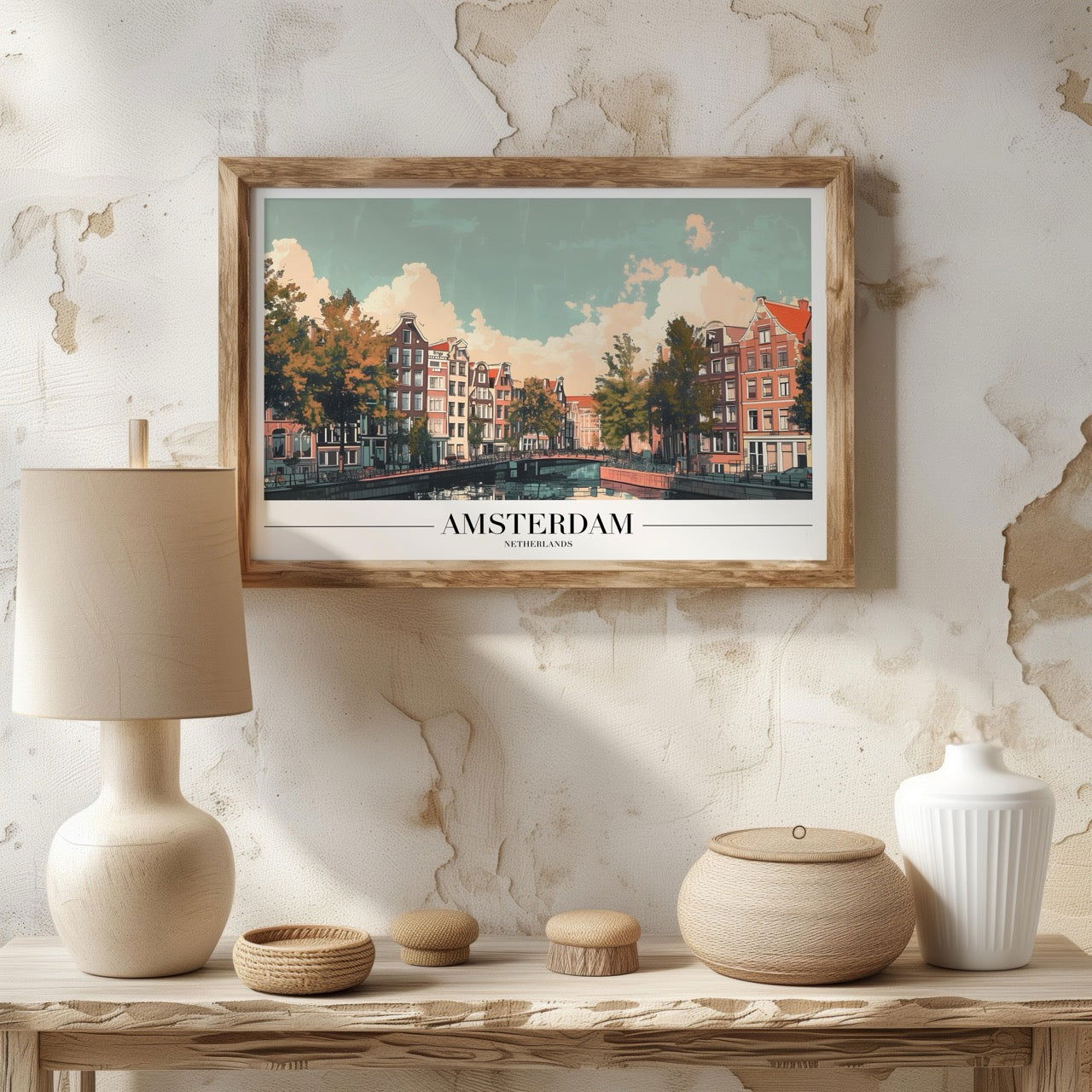 Classic Amsterdam City World Travel - Rolled Poster Wall Art Print | House Prints