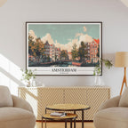 Classic Amsterdam City World Travel - Rolled Poster Wall Art Print | House Prints