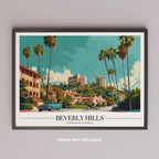 Glamorous Beverly Hills World City Travel - Rolled Poster Wall Art Print | House Prints