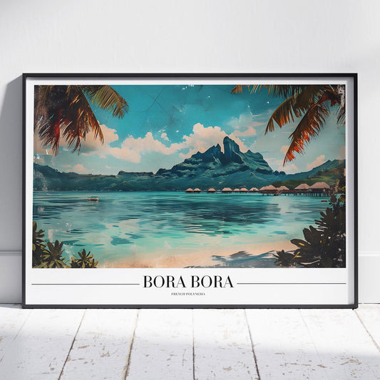 Serene Bora Bora Beach World Travel - Rolled Poster Wall Art Print - House Prints