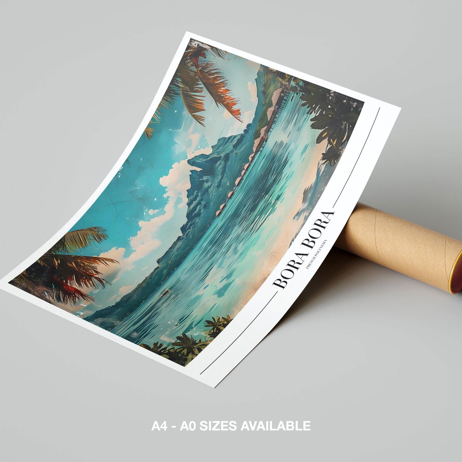 Serene Bora Bora Beach World Travel - Rolled Poster Wall Art Print | House Prints