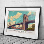 Brooklyn Bridge NYC City America World Travel - Rolled Poster Wall Art Print | House Prints