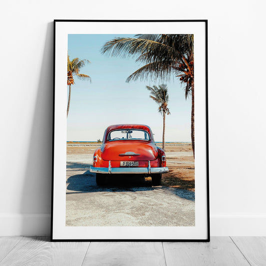 Vintage Car in the California Sun  - Rolled Poster Wall Art Print - House Prints