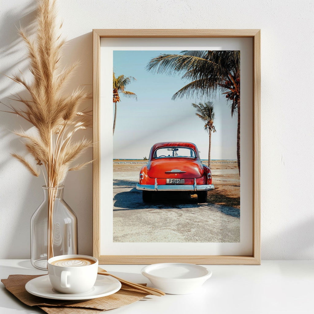 Vintage Car in the California Sun - Rolled Poster Wall Art Print | House Prints