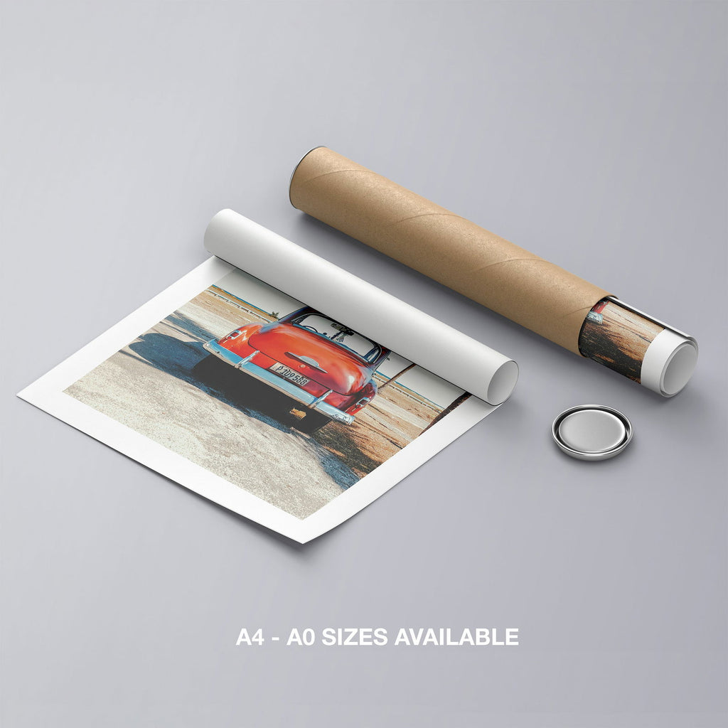 Vintage Car in the California Sun - Rolled Poster Wall Art Print | House Prints