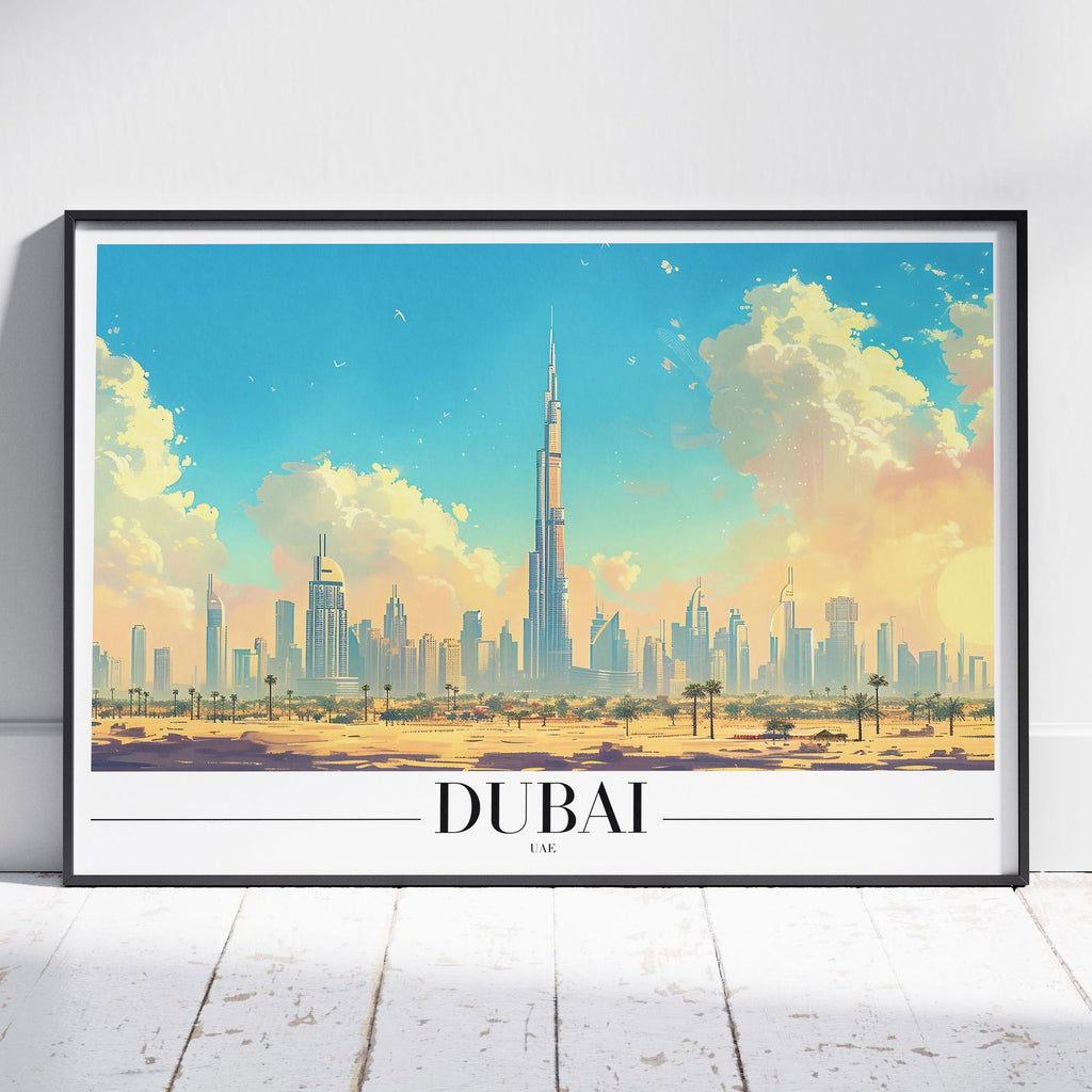 Timeless Dubai UAE City World Travel - Rolled Poster Wall Art Print | House Prints