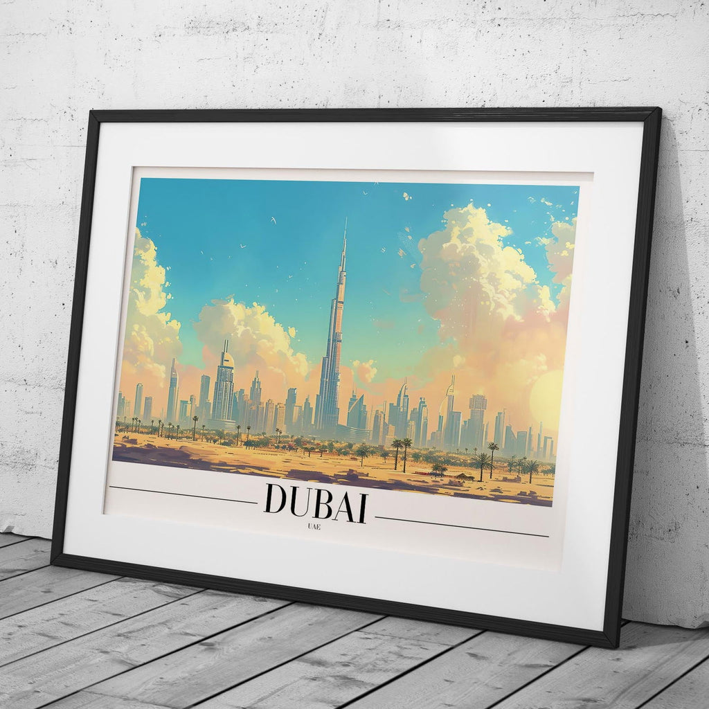 Timeless Dubai UAE City World Travel - Rolled Poster Wall Art Print | House Prints