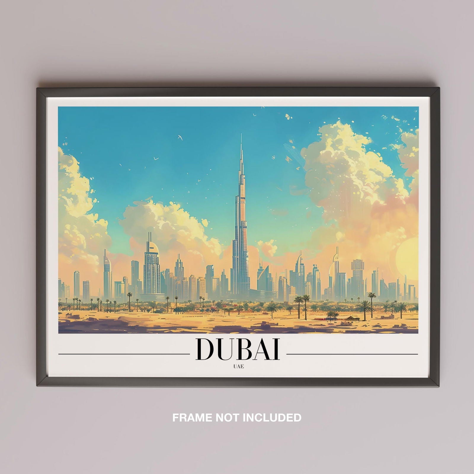 Timeless Dubai UAE City World Travel - Rolled Poster Wall Art Print | House Prints