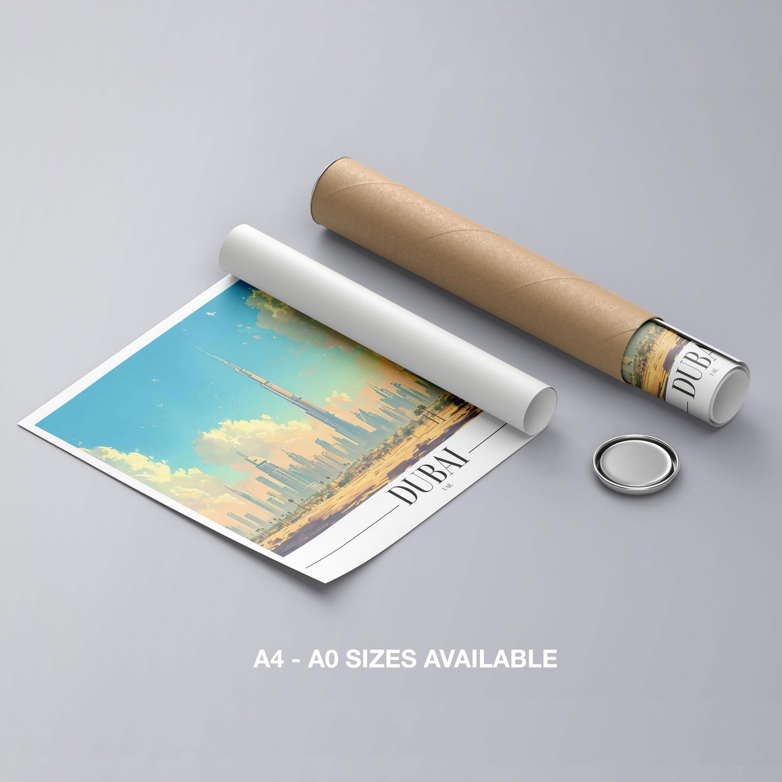 Timeless Dubai UAE City World Travel - Rolled Poster Wall Art Print | House Prints
