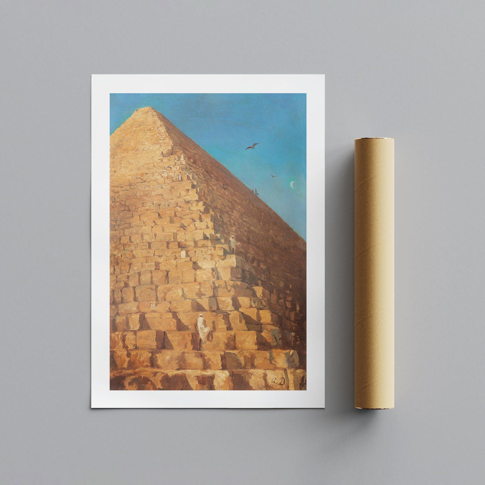 Timeless Vintage The Great Pyramid Egypt - Rolled Poster Wall Art Print - House Prints