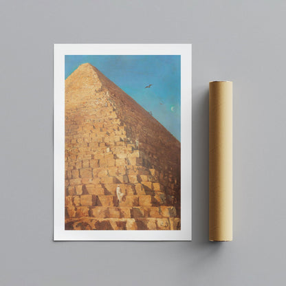 Timeless Vintage The Great Pyramid Egypt - Rolled Poster Wall Art Print - House Prints