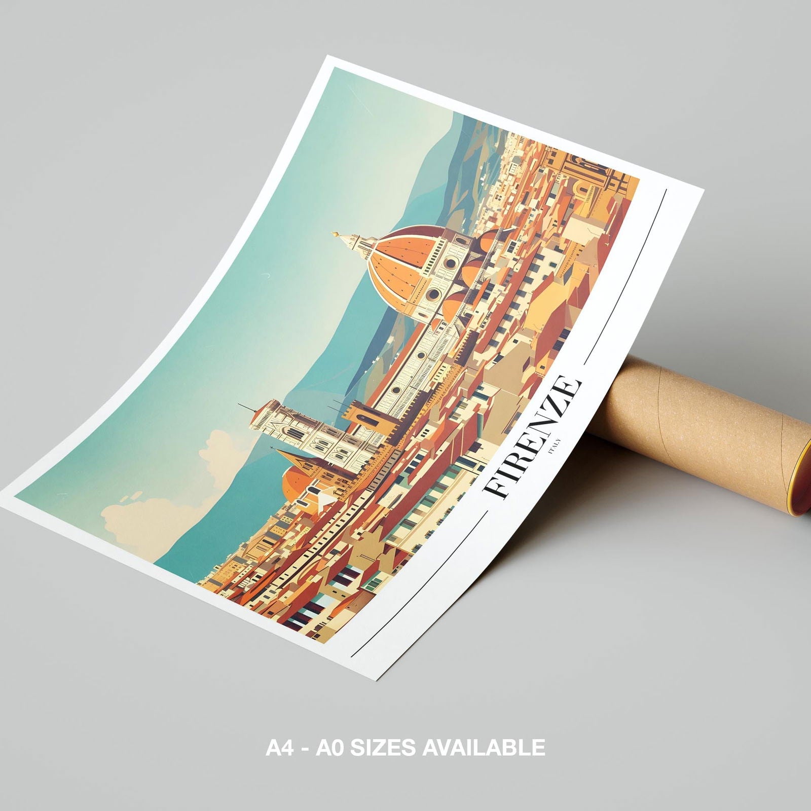 Timeless Firenze Italy World Travel - Rolled Poster Wall Art Print | House Prints