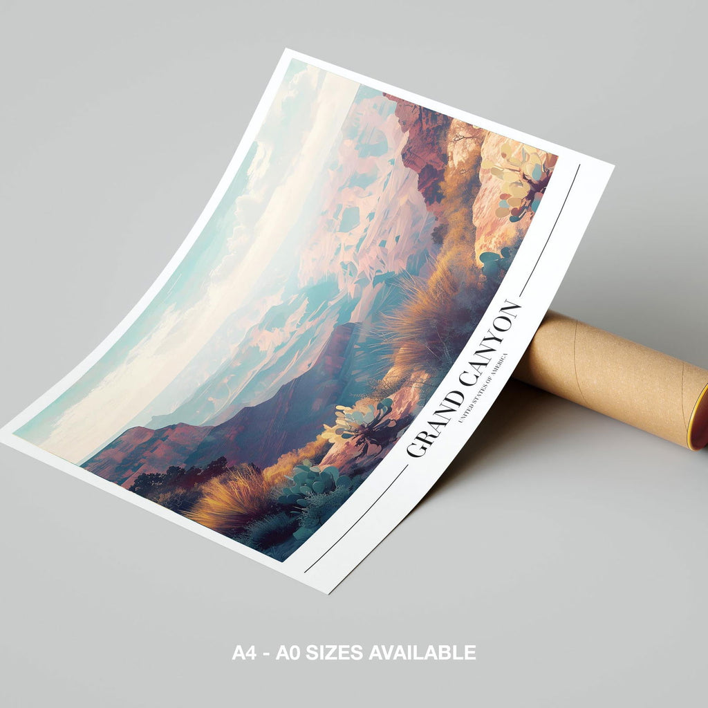 Grand Canyon USA Landmark City World Travel - Rolled Poster Wall Art Print | House Prints
