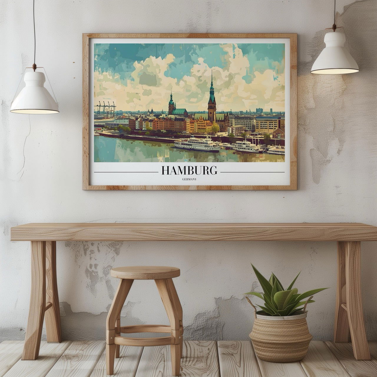 Hamburg Germany City World Travel - Rolled Poster Wall Art Print | House Prints
