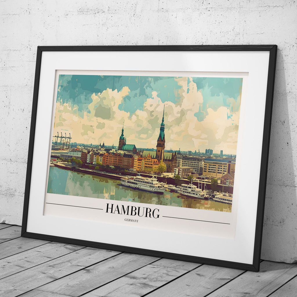 Hamburg Germany City World Travel - Rolled Poster Wall Art Print | House Prints