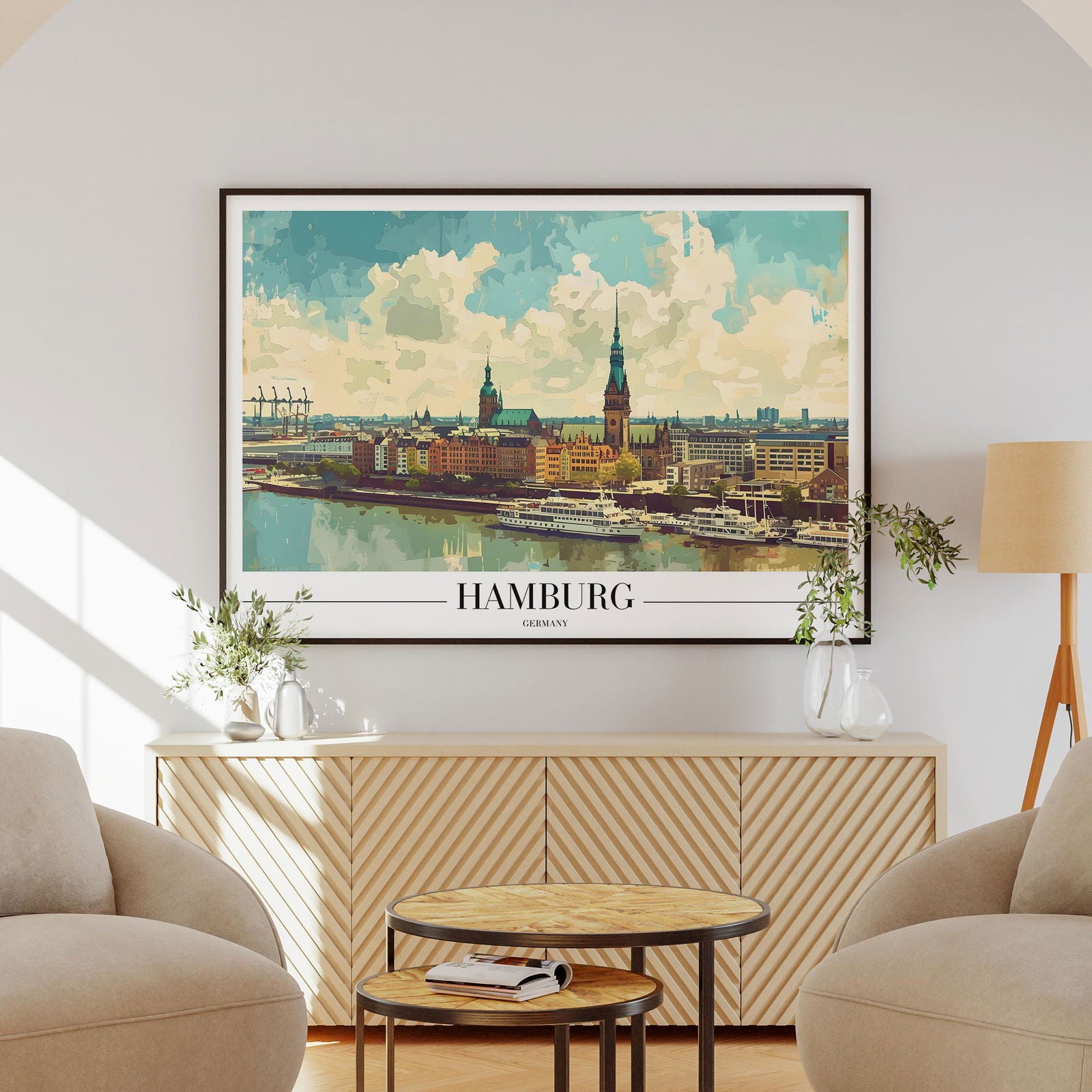 Hamburg Germany City World Travel - Rolled Poster Wall Art Print | House Prints