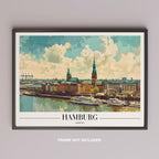 Hamburg Germany City World Travel - Rolled Poster Wall Art Print | House Prints