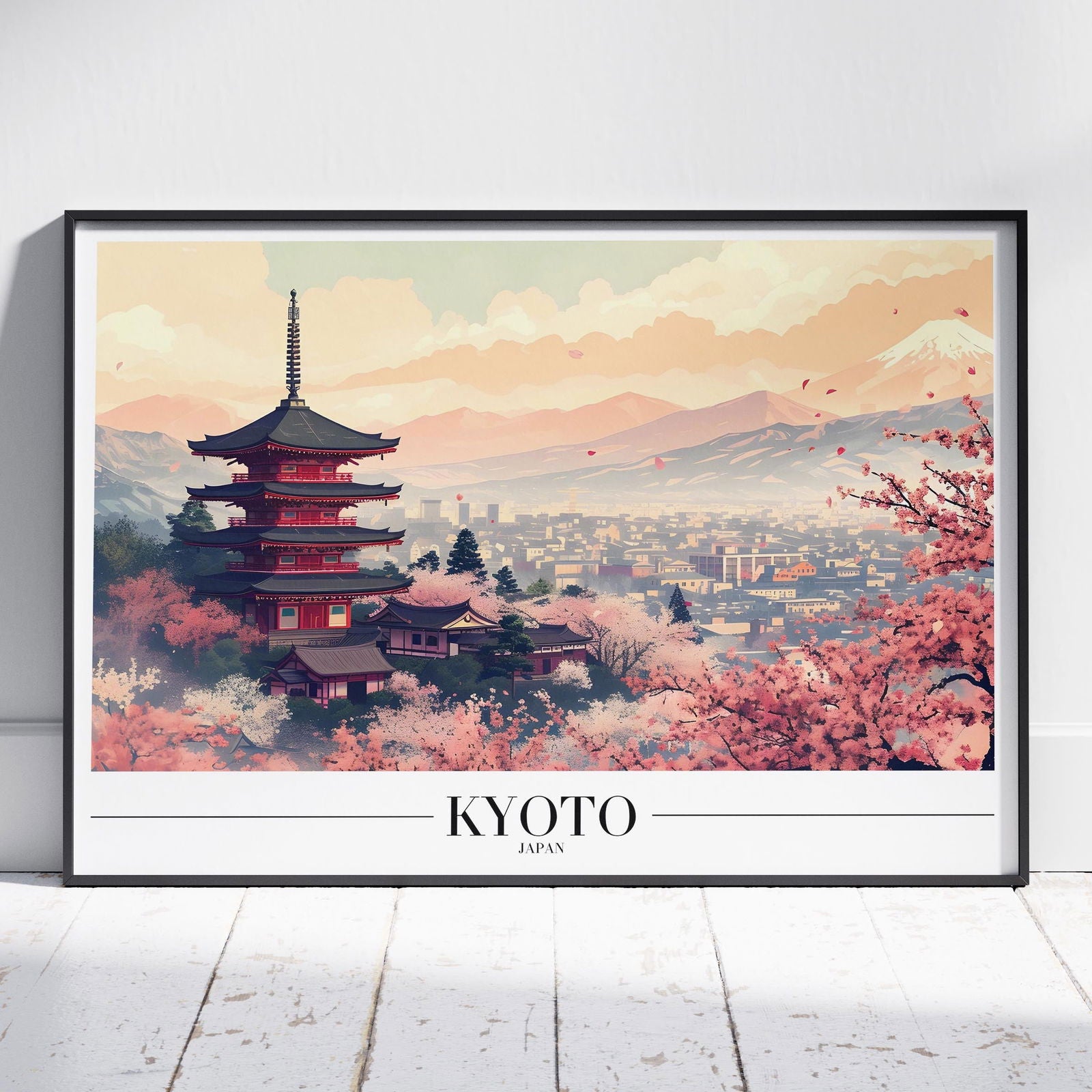Serene Kyoto Japan City World Travel - Rolled Poster Wall Art Print | House Prints