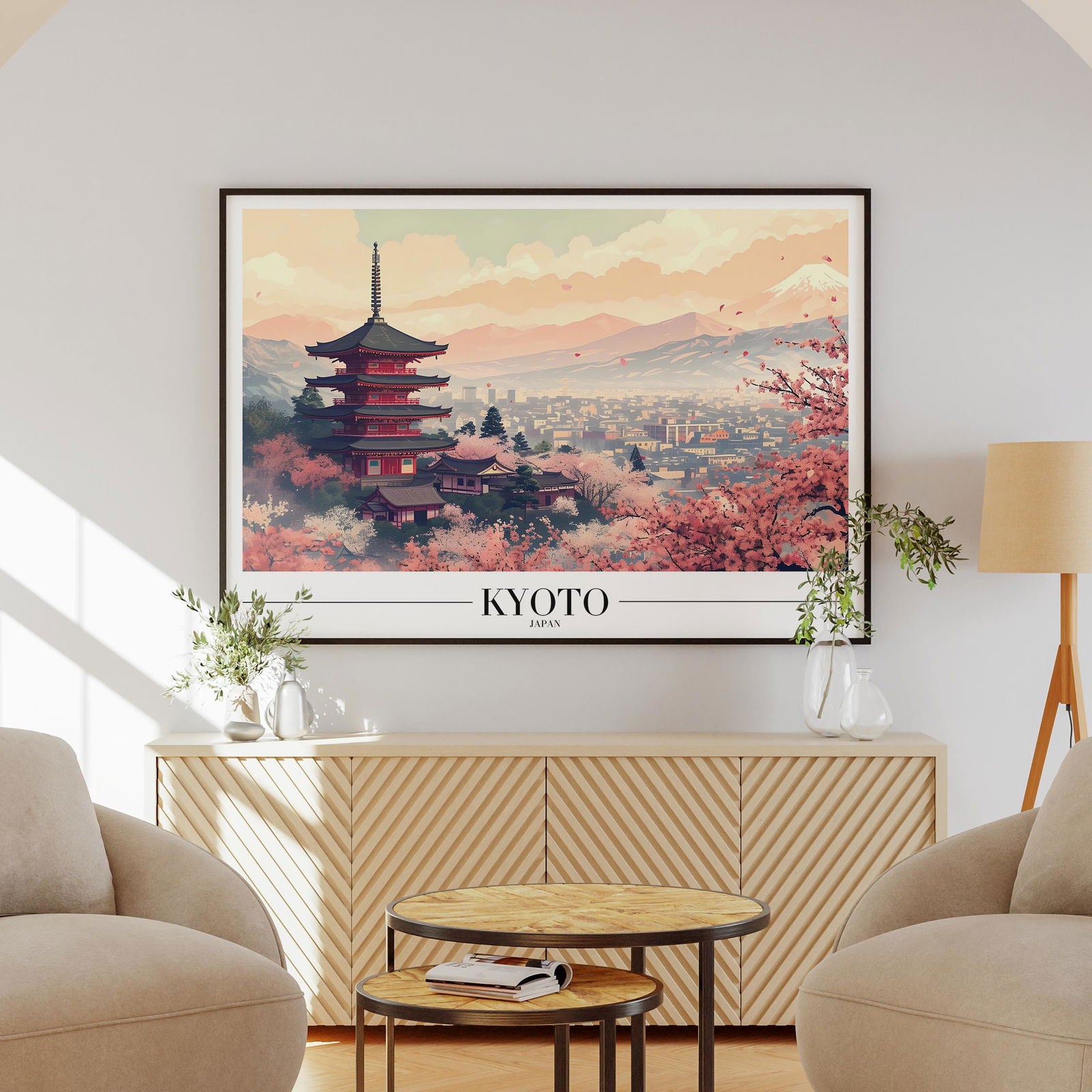 Serene Kyoto Japan City World Travel - Rolled Poster Wall Art Print | House Prints