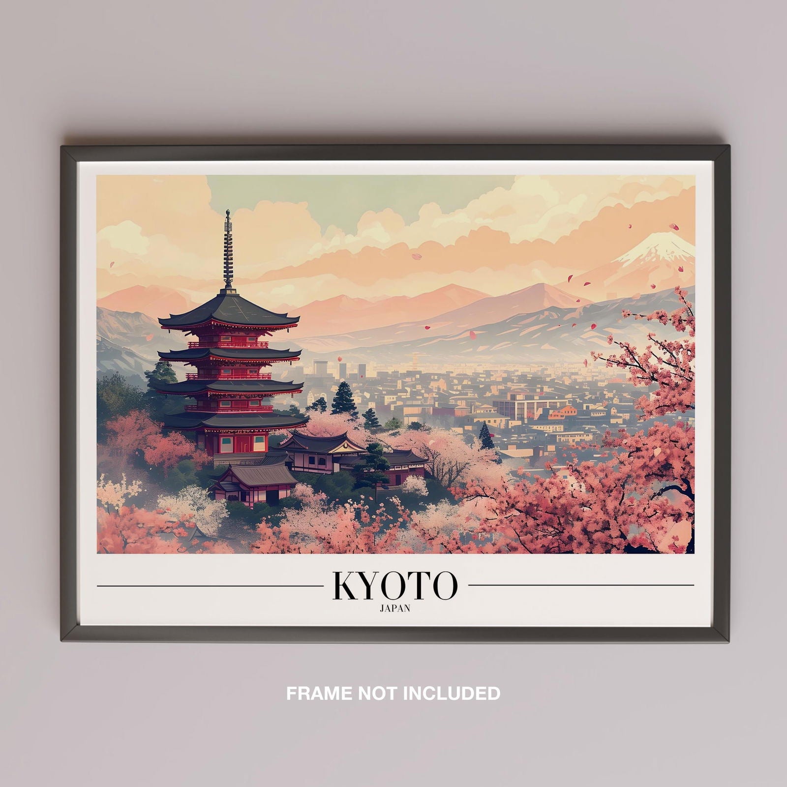 Serene Kyoto Japan City World Travel - Rolled Poster Wall Art Print | House Prints