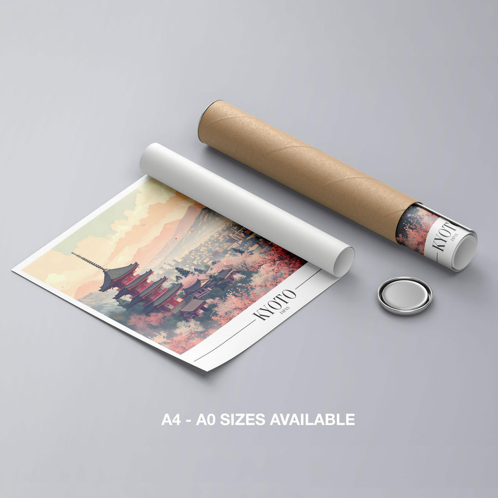 Serene Kyoto Japan City World Travel - Rolled Poster Wall Art Print | House Prints