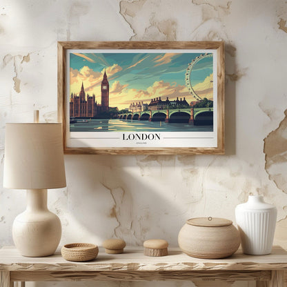 Classic London England City World Travel - Rolled Poster Wall Art Print - House Prints