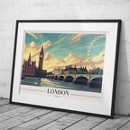 Classic London England City World Travel - Rolled Poster Wall Art Print | House Prints