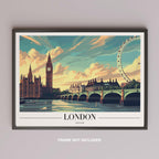 Classic London England City World Travel - Rolled Poster Wall Art Print | House Prints