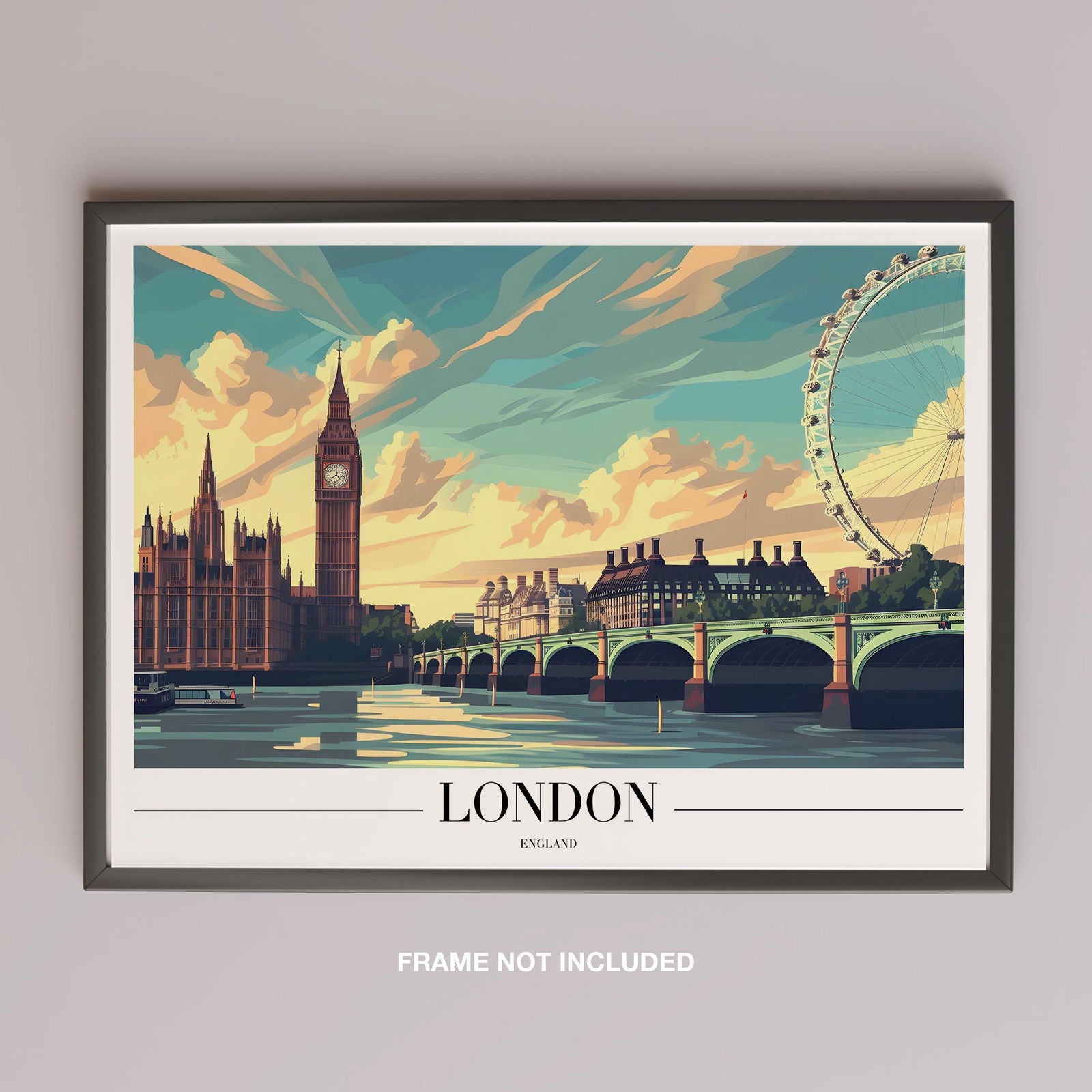 Classic London England City World Travel - Rolled Poster Wall Art Print | House Prints