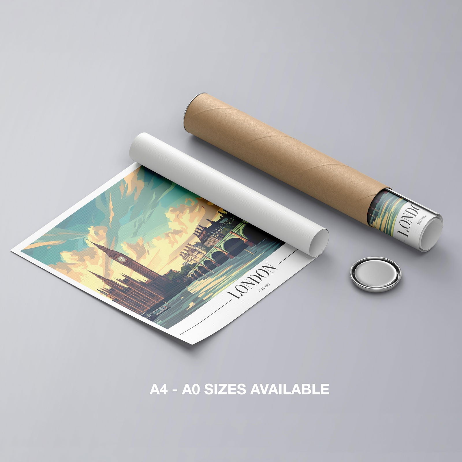 Classic London England City World Travel - Rolled Poster Wall Art Print | House Prints