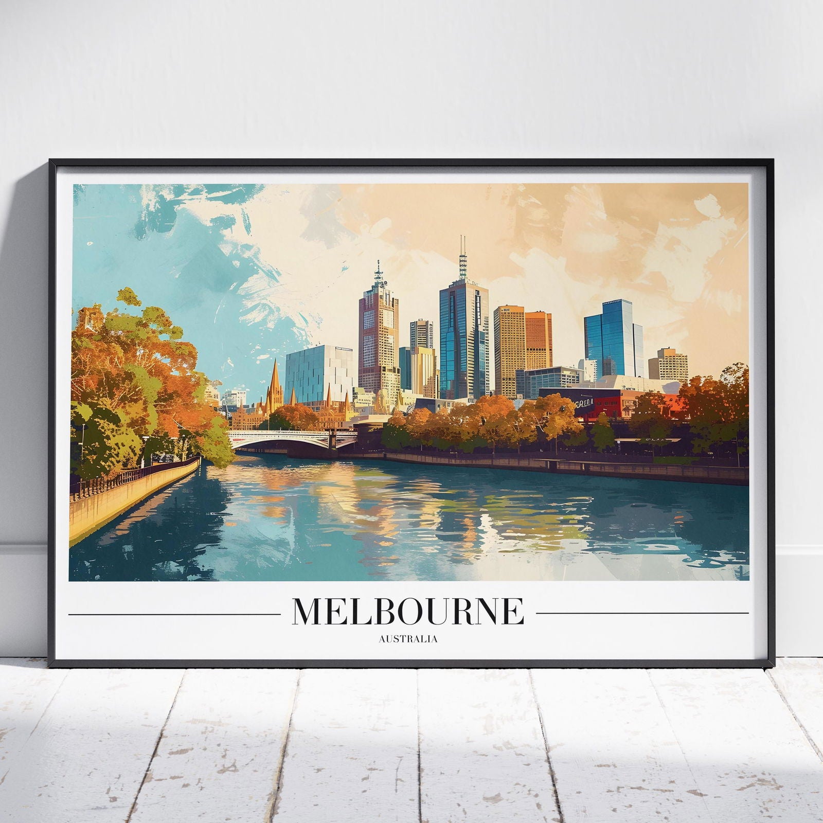 Melbourne Australia City World Travel - Rolled Poster Wall Art Print | House Prints